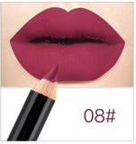 12 Colors Fashion Matte Lip Liner lipstick pen Long Lasting Pigments Waterproof no blooming Smooth soft Makeup tool New