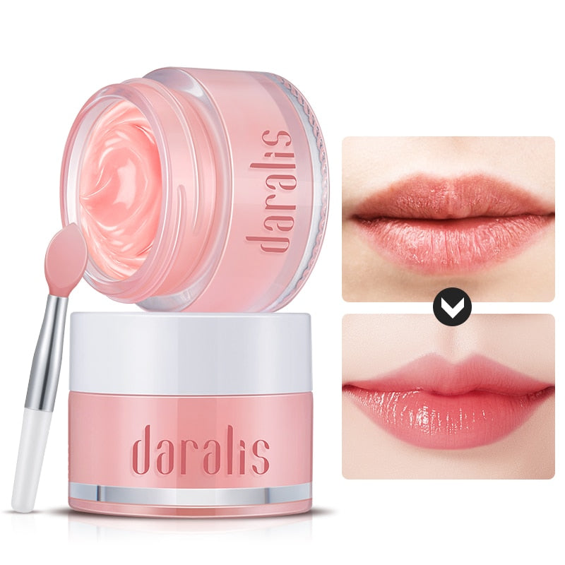 Daralis 15g Strawberry Lip Mask Lip Sleeping Mask Pink Lips Cream Exfoliator Lip Plumper Moisturizing Hydrating For Lip Care