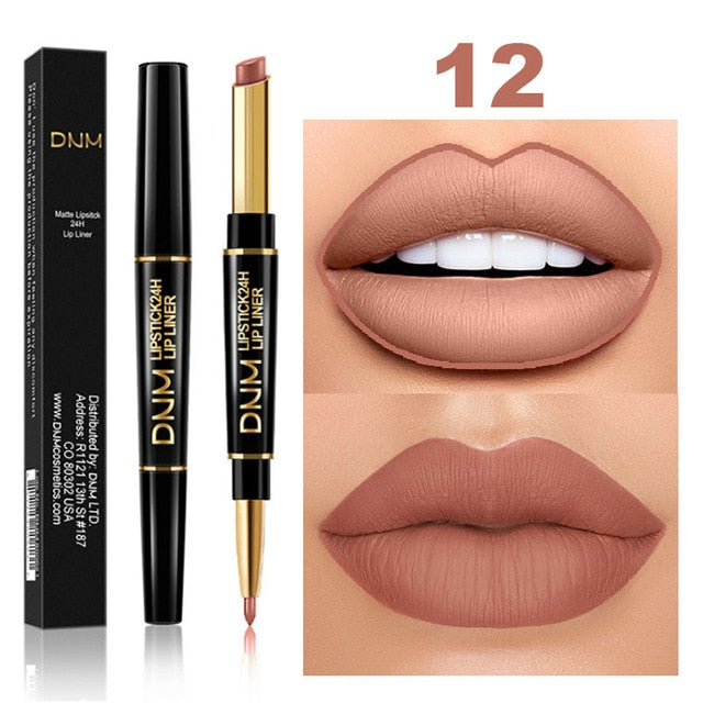 12 Colors Long-lasting Lip Liner Matte Double Head Lip Pencil Waterproof Moisturizing Lipsticks Makeup Contour Cosmetics TSLM2