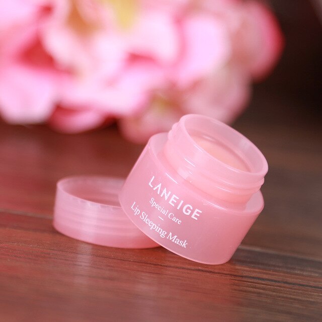 Korea Lip Sleeping Mask Sleeping Night Maintenance Moistened Lipstick Pink Lips Cream Whitening Nourish Protect Lips Care 3G