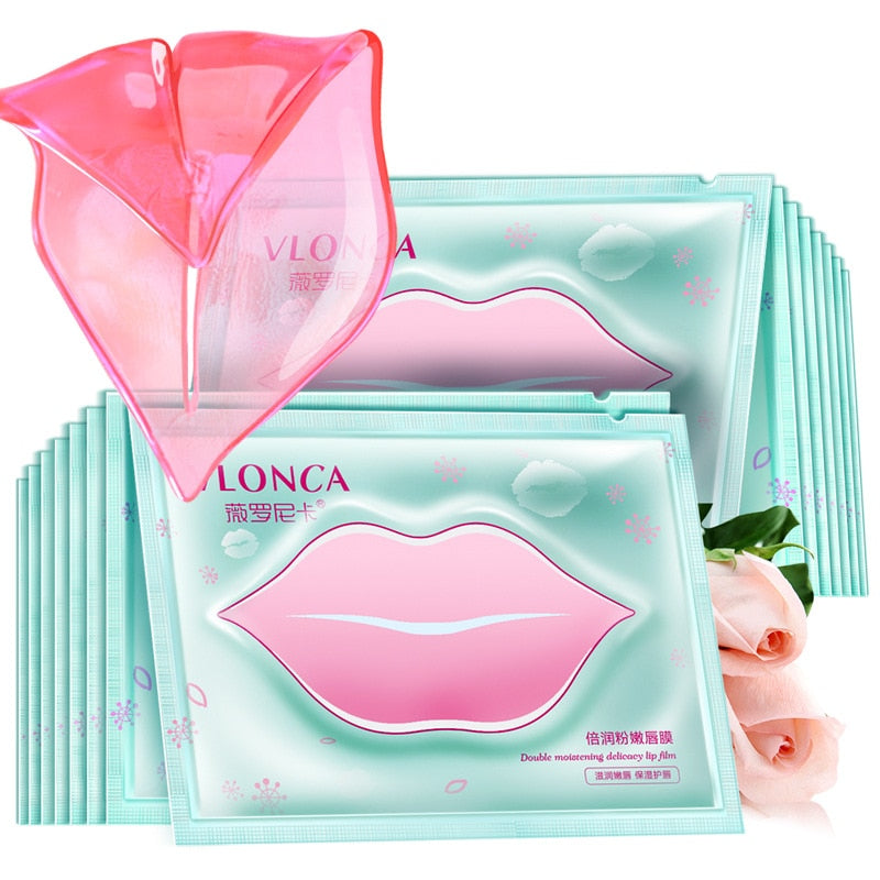 VLONCA Skin Care Crystal Collagen Lip Mask powerful moisturizing Lip Care Pads Anti Ageing Wrinkle Patch Pad