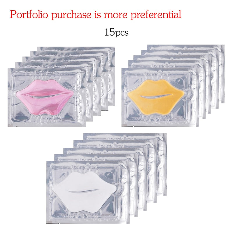 Hot Sale Collagen Lip Mask Combination 3 types 15pcs Moisturing Nourishing Anti Wrinkle Lip Enhancement lips Care