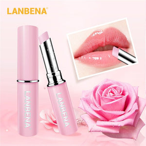 LANBENA Chameleon Lip Balm Rose Hyaluronic Acid Moisturizing Nourishing Lip Plumper Lip Lines Natural Extract Makeup Lipstick