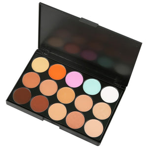 15 Colors Matte Face Concealer Palette Highlighter Concealer Cream Eye Contour Corrector Waterproof Shadow Make Up Pallete