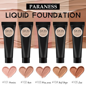 Paraness Foundation Cream for Face Professional Concealing Liquid Long-lasting Make Up Tonal Base High Coverage Makeup Bottom