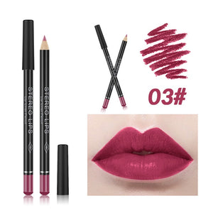 Sexy Matte Lip liner Pigments Waterproof Long Lasting No Blooming Lip Liner Pencil beauty Makeup color optional 12 Color TSLM1