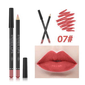 Sexy Matte Lip liner Pigments Waterproof Long Lasting No Blooming Lip Liner Pencil beauty Makeup color optional 12 Color TSLM1