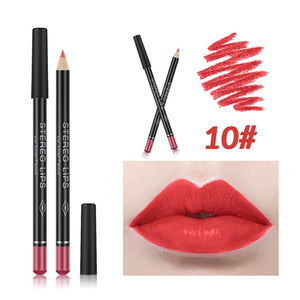 Sexy Matte Lip liner Pigments Waterproof Long Lasting No Blooming Lip Liner Pencil beauty Makeup color optional 12 Color TSLM1