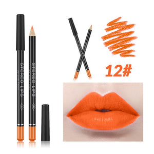 Sexy Matte Lip liner Pigments Waterproof Long Lasting No Blooming Lip Liner Pencil beauty Makeup color optional 12 Color TSLM1