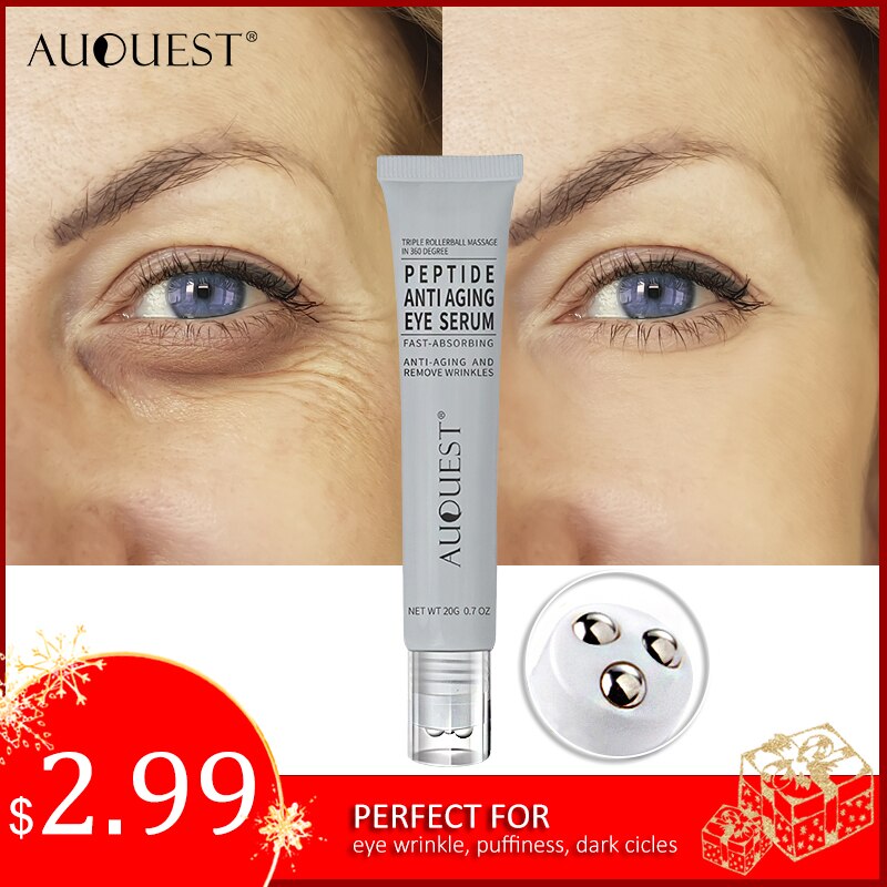 11.11 AuQuest EGF Peptide Ageless Eye Serum Cream Collagen Wrinkles Remover Eyebag Dark Circles Firming Repair Eye Care 20G