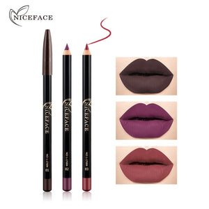 12 Colors Matte Lip Liner Pencil Long Lasting Pigments Waterproof Makeup Contour Lip Tint Sexy Lipliner Beauty Brown Lipstick