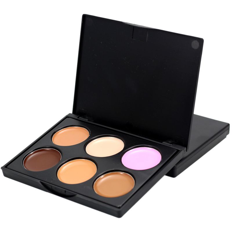 6Colors Concealer Face Make Up Primer Cream Contour Concealer Palette With Brush