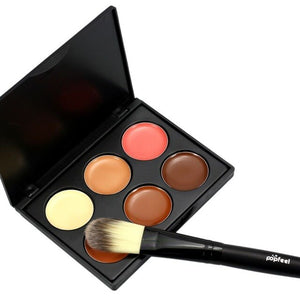 6Colors Concealer Face Make Up Primer Cream Contour Concealer Palette With Brush