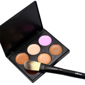 6Colors Concealer Face Make Up Primer Cream Contour Concealer Palette With Brush