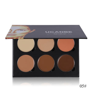 UCANBE Brand 6 Colors Concealer Palette Make Up Base Makeup Corrector Camouflage Contour Palette Highlight Face Concealer Cream