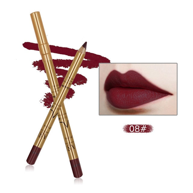 IMAGIC 2018 New Matte Lipliner Set Makeup Waterproof 3D Contour Lips Pigment Red Lipstick Lip Liner Pencil Women Beauty Tool