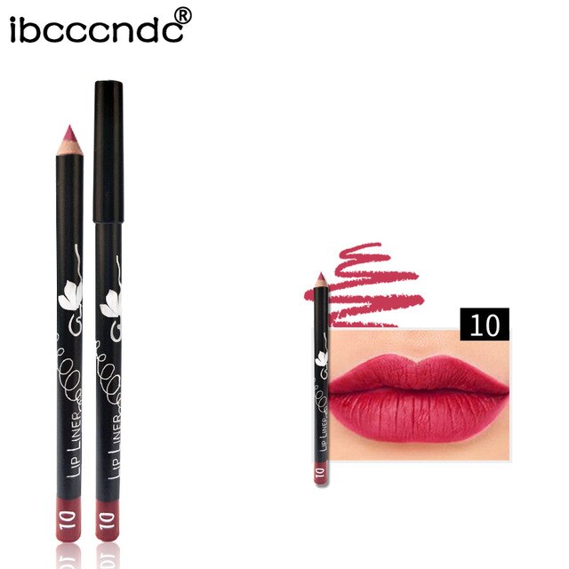 Profesional Brand Lip Liner Pencils Women Makeup Waterproof Matte Lipstick Pigment Red Brown Lip Liner Contour Pencil Wholeasle