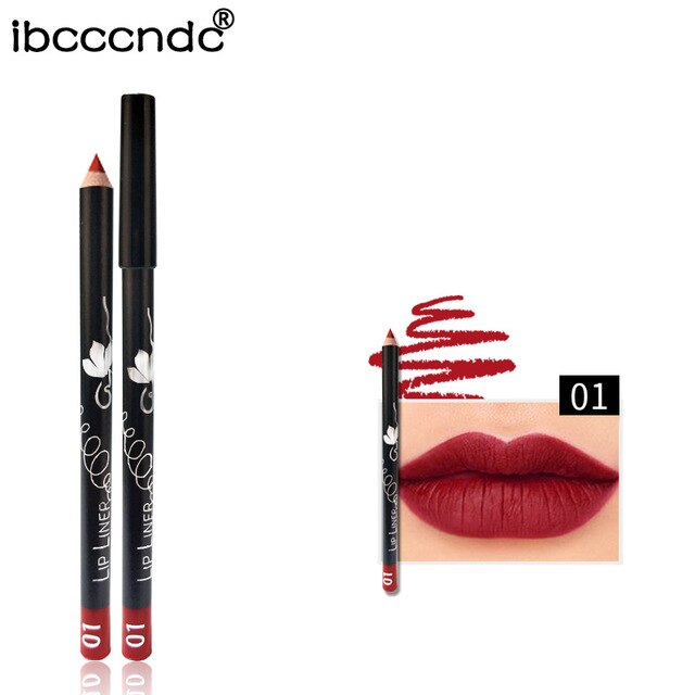 Profesional Brand Lip Liner Pencils Women Makeup Waterproof Matte Lipstick Pigment Red Brown Lip Liner Contour Pencil Wholeasle