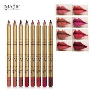 IMAGIC 2018 New Matte Lipliner Set Makeup Waterproof 3D Contour Lips Pigment Red Lipstick Lip Liner Pencil Women Beauty Tool