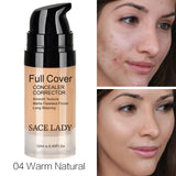 SACE LADY Face Concealer Cream Full Cover Makeup Liquid Facial Corrector Waterproof Base Make Up for Eye Dark Circles Cosmetic