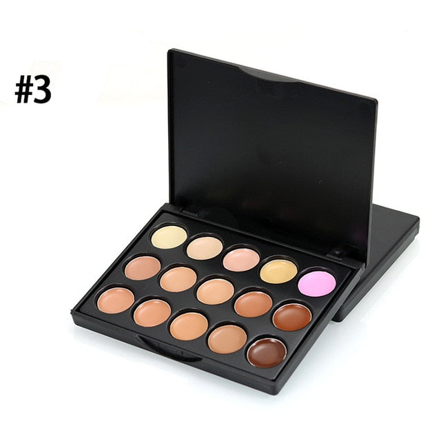 Professional 15 Colors Concealer Palette Powder Face Base Contour Cream Foundation Makeup Cosmetics Facial Make Up Beauty Tool