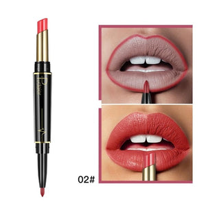 Pudaier Double End Matte lipsticks Lipliner Set Makeup Waterproof Long Lasting Red Lip Liner Pencil Labiales Beauty Cosmetics