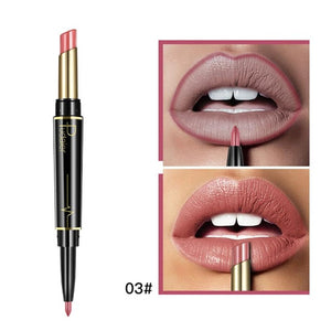 Pudaier Double End Matte lipsticks Lipliner Set Makeup Waterproof Long Lasting Red Lip Liner Pencil Labiales Beauty Cosmetics