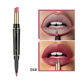 Pudaier Double End Matte lipsticks Lipliner Set Makeup Waterproof Long Lasting Red Lip Liner Pencil Labiales Beauty Cosmetics