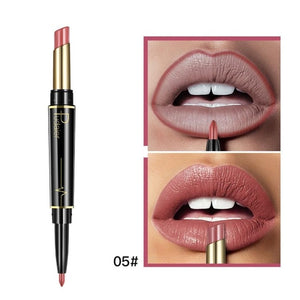 Pudaier Double End Matte lipsticks Lipliner Set Makeup Waterproof Long Lasting Red Lip Liner Pencil Labiales Beauty Cosmetics