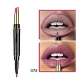 Pudaier Double End Matte lipsticks Lipliner Set Makeup Waterproof Long Lasting Red Lip Liner Pencil Labiales Beauty Cosmetics