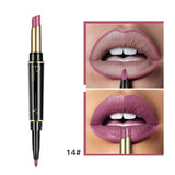 Pudaier Double End Matte lipsticks Lipliner Set Makeup Waterproof Long Lasting Red Lip Liner Pencil Labiales Beauty Cosmetics