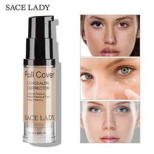 SACE LADY Full Cover Face Liquid Concealer Makeup Eye Dark Circles Cream Facial Corrector Waterproof Make Up Base Foundation