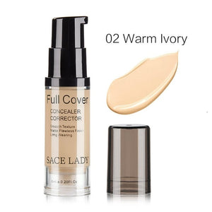 SACE LADY Full Cover Face Liquid Concealer Makeup Eye Dark Circles Cream Facial Corrector Waterproof Make Up Base Foundation