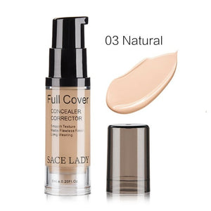 SACE LADY Full Cover Face Liquid Concealer Makeup Eye Dark Circles Cream Facial Corrector Waterproof Make Up Base Foundation