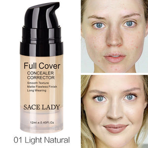 SACE LADY Full Cover Face Liquid Concealer Makeup Eye Dark Circles Cream Facial Corrector Waterproof Make Up Base Foundation