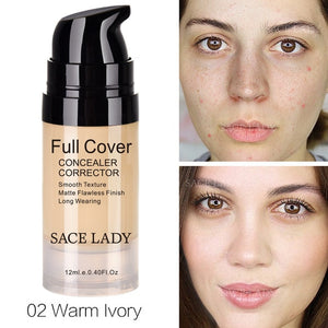 SACE LADY Full Cover Face Liquid Concealer Makeup Eye Dark Circles Cream Facial Corrector Waterproof Make Up Base Foundation