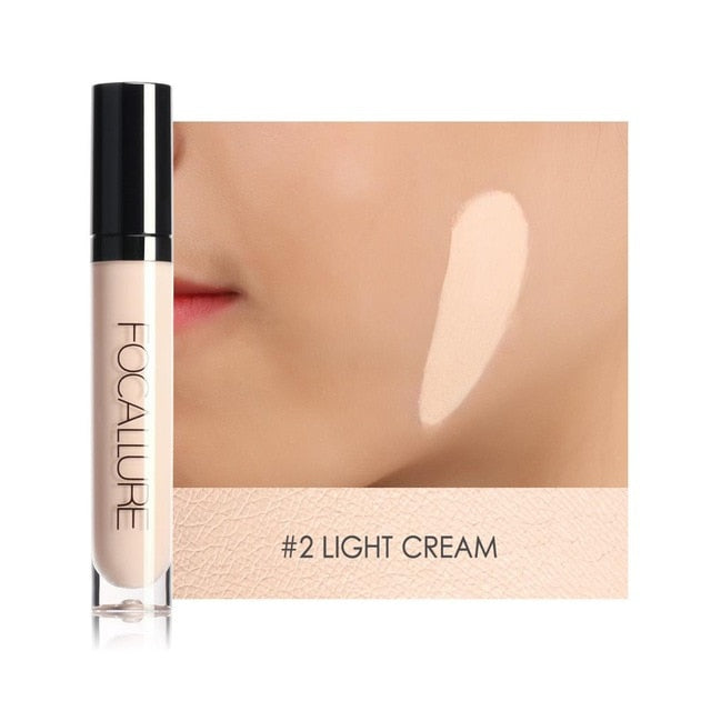 FOCALLURE Liquid Concealer Makeup Full Cover Make Up Base Eye Dark Circles Natural Cosmetics