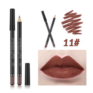 New Matte Lipstick Pencil Lip Liner Waterproof Makeup Lip Tint Sexy Batom Mate Long Lasting Moisturizer Lipliner Cosmetic TSLM2